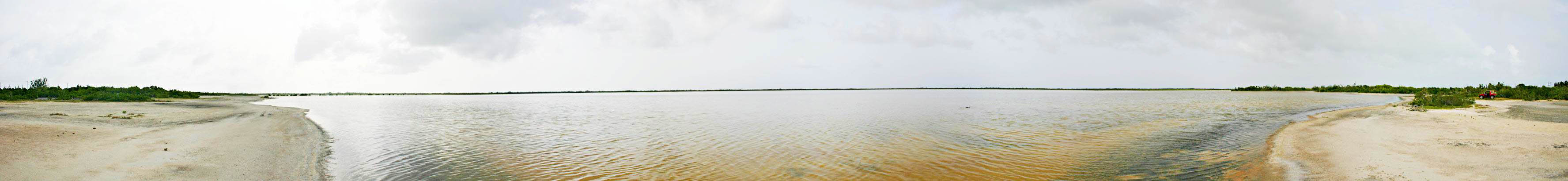 Panorama of Anegada Flamingo Pond