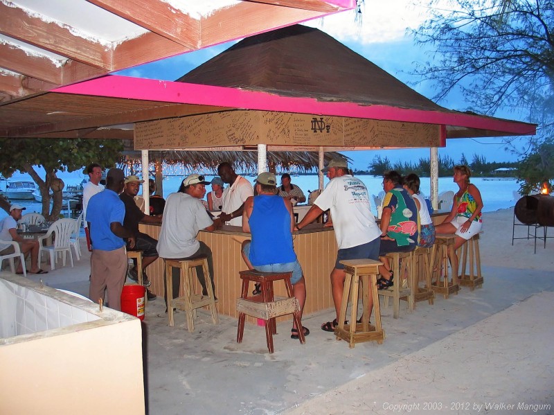 Happy hour at the Anegada Reef Hotel bar