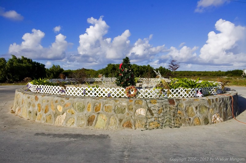 Christmas tree in the Anegada roundabout.