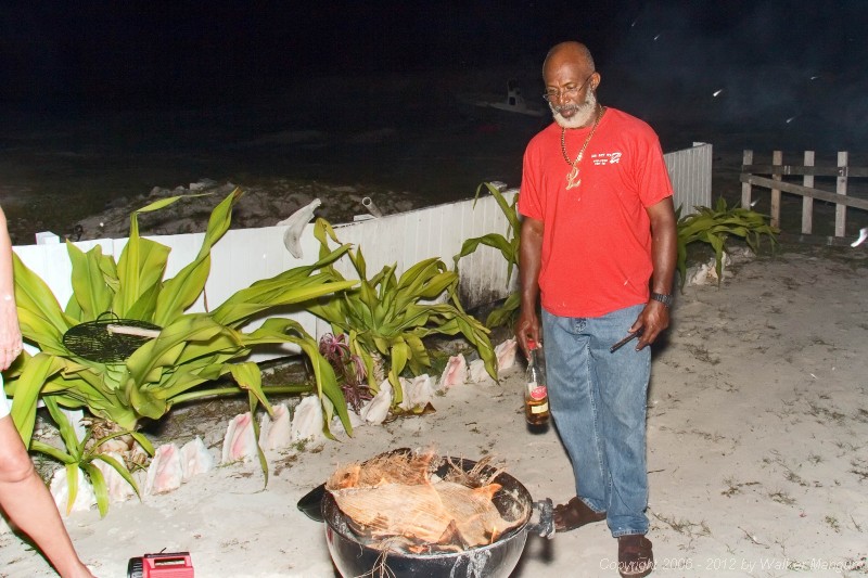 Wendell starts his fire with 151 proof Cruzan rum!