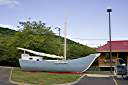 Tortola sloop mockup at H. Lavity Stout Community College Marine Center.