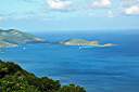 View from Tortola of Little Jost Van Dyke from Windy Hill.