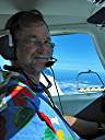 Next day - at 9,500 feet - happy pilot - on the way to Providenciales.