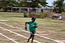 Spring Sports Day at Anegada's Claudia Creque Education Center.
Janesha winning the relay.