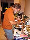 Carving the Christmas turkey in Palm Beach Gardens, Florida