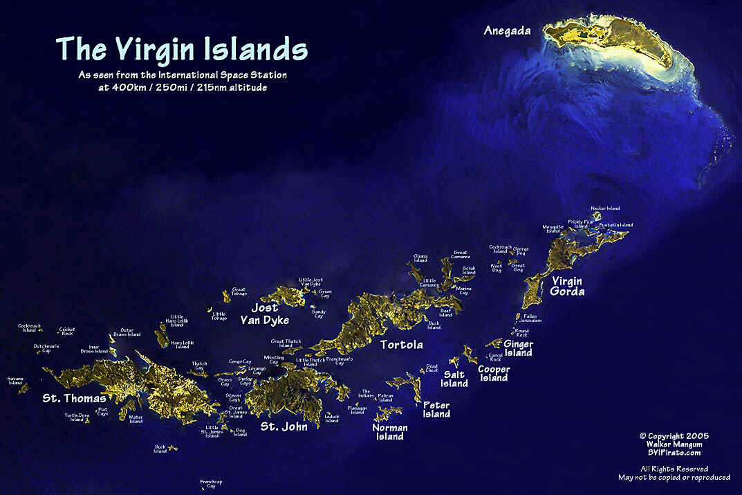 The Virgin Islands From Space