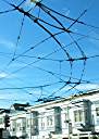 Overhead network for electric street buses (the 