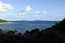 View from the Pugliese's, Tortola. Tip of Buck Island on left, Cooper Island and Salt Island in the distance.
