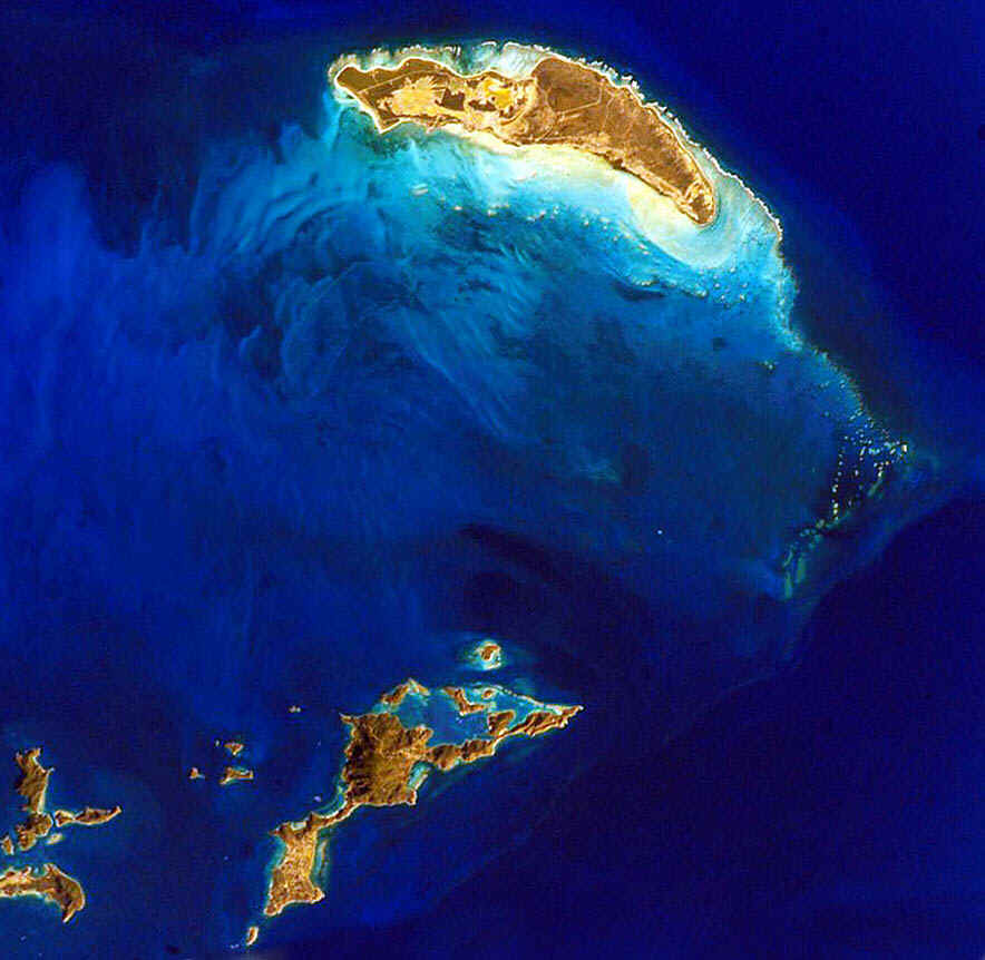 Anegada to Virgin Gorda as seen from the International Space Station