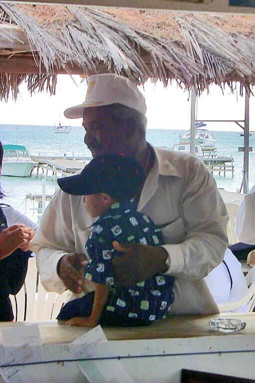 Lowell with grandson Lawrence, June 15, 2002
