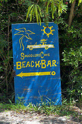 Smugglers Cove Beach Bar Sign