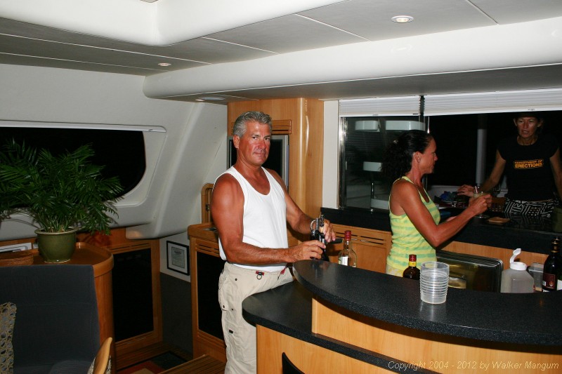 Happy hour aboard Sea Leopard.