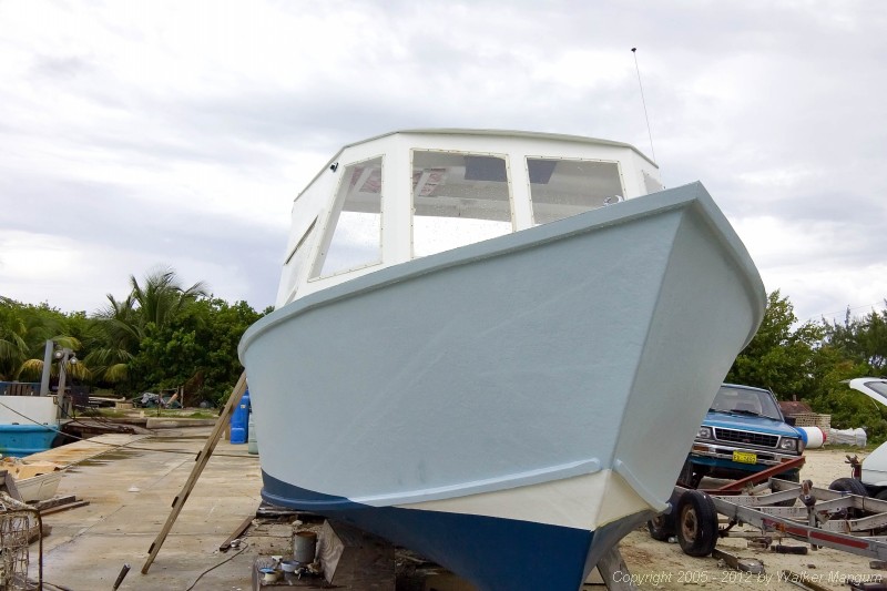 "Carrier II", Kenneth Faulkner's new boat. We have watched him build the boat over the last 18 months. He will launch it on Saturday, only two days away.