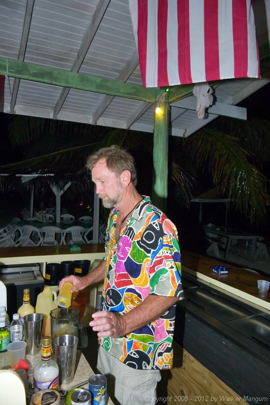 Walker, the night-shift bartender Thanksgiving night at Cow Wreck.